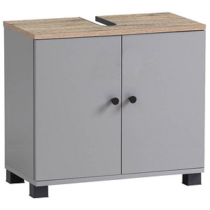 Image MÖBELPARTNER Waschbeckenunterschrank Balto 157426 platingrau 59,8 x 32,6 x 62,4 cm