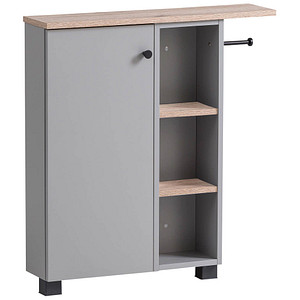 Image MÖBELPARTNER Badschrank Balto 157452 platingrau 70,7 x 17,0 x 76,8 cm