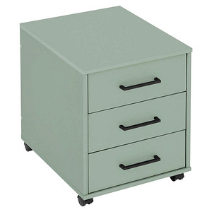 Image MÖBELPARTNER Ruby Rollcontainer pastellgrün 3 Auszüge 40,1 x 50,0 x 57,0 cm