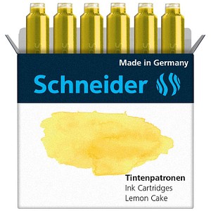 Image Schneider Pastell Tintenpatronen für Füller Lemon Cake 6 St.