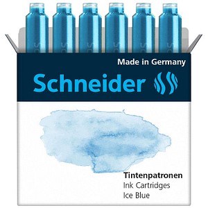 Image Schneider Pastell Tintenpatronen für Füller Ice Blue 6 St.