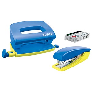 Image LEITZ Locher und Heftgeräte Set Urban Chic blau/gelb (5599-60-32)