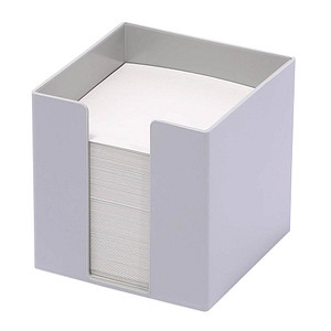 Image M&M Zettelbox grau inkl. 700 Notizzettel weiß