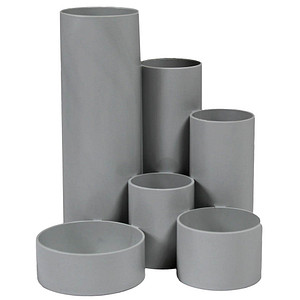 Image M&M Stiftehalter Schreibtisch-Boy grigio (hellgrau) Polystyrol 6 Fächer 12,9 x 13,9 x 14,7 cm
