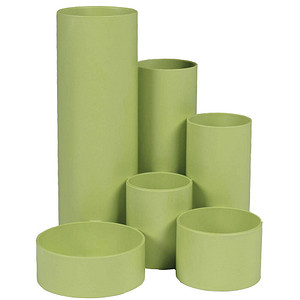 Image M&M Stiftehalter Schreibtisch-Boy verde (hellgrün) Polystyrol 6 Fächer 12,9 x 13,9 x 14,7 cm
