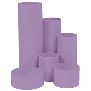 Image M&M Stiftehalter Schreibtisch-Boy lavendel Polystyrol 6 Fächer 12,9 x 13,9 x 14,7 cm