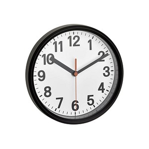 Image TFA® Wanduhr 60.3538.01 schwarz Kunststoff, Glas