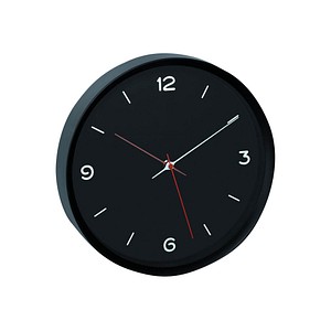 Image TFA® Wanduhr 60.3056.01 schwarz Kunststoff, Glas