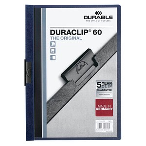 Image DURABLE DURACLIP® 60 A4 - Blau - PVC - A4 (2209-28)