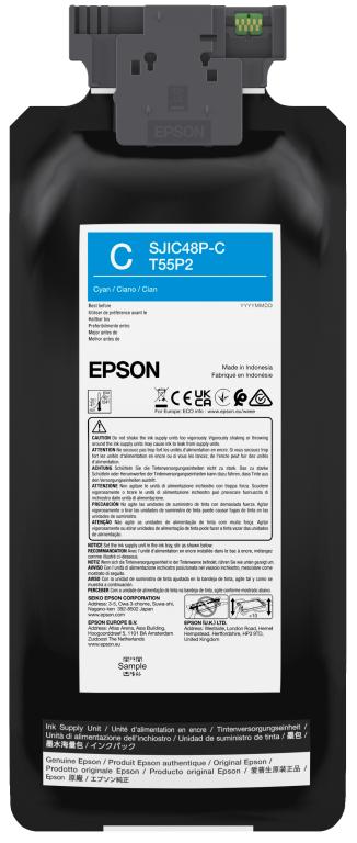 Image EPSON SJIC48P-C INK CARTRIDGE CW C8000E CYAN (C13T55P240)