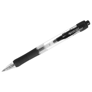 Image WESTCOTT Gelschreiber transparent/schwarz 0,4 mm, Schreibfarbe: schwarz, 1 St.