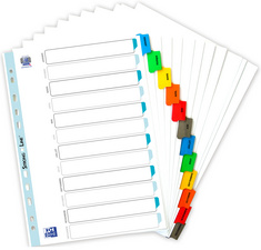 Image Oxford Intercalaires mensuels Janvier-Décembre, A4