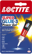 Image SUPER GLUE -3 Colle instantanée "Gel", formule gel, contenu: 3 g ne coule pas, 
