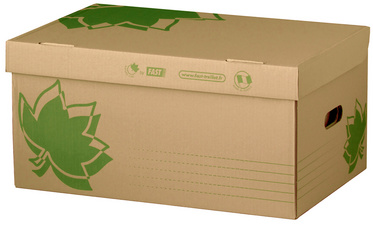 Image FAST NATURE LINE Archiv-Klappdeckelbox, braune Wellpappe