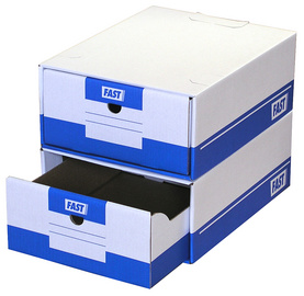 Image FAST Archiv-Schubladen Tirofast, Farbe: weiß / blau