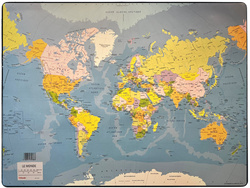 Image Esselte Sous-main en plastique, "Carte du monde