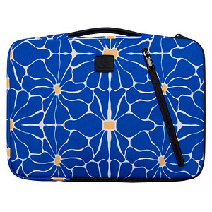 Image Exacompta Laptophülle Flower Kunstfaser blau bis 35,6 cm (14 Zoll)