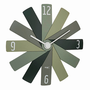 Image TFA® Wanduhr 60.3020 CLOCK IN THE BOX grün Kunststoff 400,0 x 37,0 mm