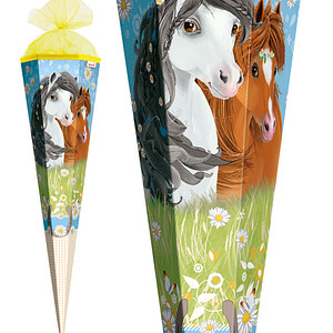 Image ROTH Schultüte Blumenpferde mehrfarbig