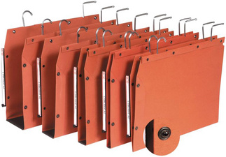 Image OBLIQUE l'oblique Hängemappe TUB, Bodenbreite: 30 mm, orange Hängemappen für Sc