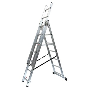 Image SZ Metall Schiebeleiter alu 3x 7 Sprossen, H: 409,0 cm