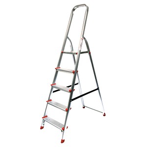 Image SZ Metall Stehleiter alu 5 Stufen, H: 180,0 cm