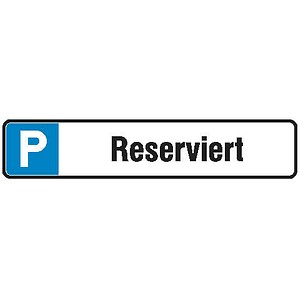 Image SafetyMarking® Hinweisschild P Reserviert rechteckig 52,0 x 11,0 cm