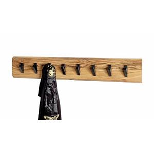Image HAKU Möbel Wandgarderobe 52977 akazie Holz 8 Haken 90,0 x 15,0 cm