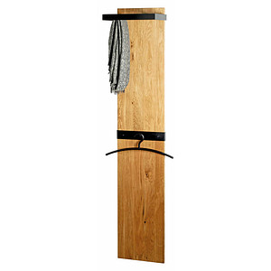 Image HAKU Möbel Wandgarderobe 54337 eiche Holz 5 Haken 35,0 x 175,0 cm