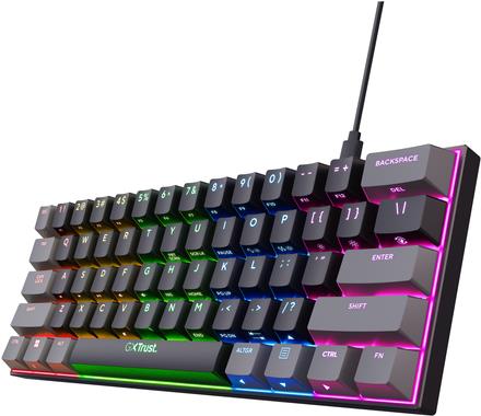 Image TRUST GXT867 ACIRA Mini Kabelgebunden Gaming-Tastatur Deutsch, QWERTZ Schwarz