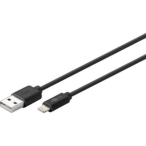 Image CABSTONE Wentronic Goobay USB Lade- und Synchronisationskabel, Schwarz, 1 m - M