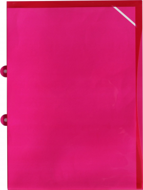 Image EXXO by HFP Sichthüllen / Aktenhüllen / Dokumentenhüllen A4, aus PP, mit Abheftvorrichtung, Sicherheitsecke, oben und seitlich offen, Farbe: transparent rot - 10 Stück