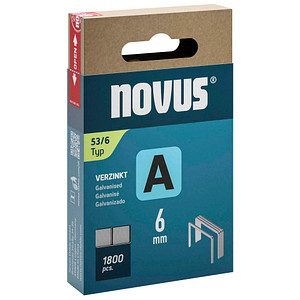 Image 1.800 novus Tackerklammern 53/6 Feindraht hart 6 mm