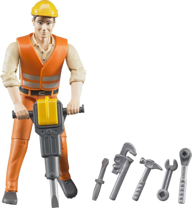 Image bruder bworld 60020 Bauarbeiter mit Zubehör Spielfigur