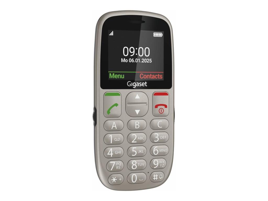 Image GIGASET GL395 Dual Sim Silver SOS-Button, CAM, SD-card Slot/ GSM 2G/3G/T-Bar/ U