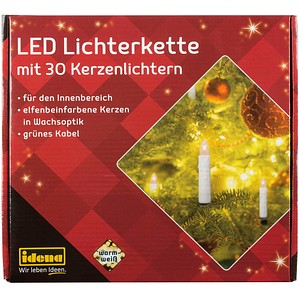 Image Idena 30er LED Lichterkette grün 16,0 m