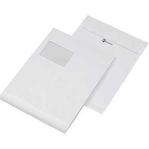 Image MAILmedia Faltentaschen Securitex DIN C4 mit Fenster weiß mit 5,0 cm Falte, 25 St.