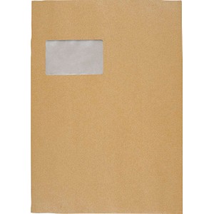 Image BONG Papprückwandtaschen DIN C4 mit Fenster braun 100 St.