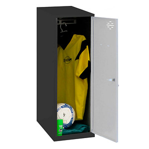 Image Simonrack Spind SIMONLOCKER DISM SINGLE anthrazit, grau 8425437108570, 1 Schließfach 30,0 x 50,0 x 91,5 cm