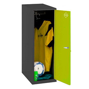 Image Simonrack Spind SIMONLOCKER DISM SINGLE anthrazit, grün 8425437116599, 1 Schließfach 30,0 x 50,0 x 91,5 cm