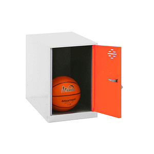 Image Simonrack Spind SIMONLOCKER DISM weiß, orange 8425437117633, 1 Schließfach 40,0 x 50,0 x 47,5 cm