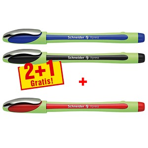 Image 2 + 1 GRATIS: 2 Schneider Xpress Fineliner farbsortiert 0,8 mm + GRATIS 1 Fineliner Xpress rot