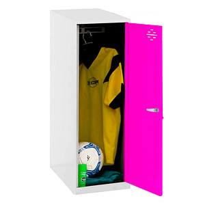 Image Simonrack Spind SIMONLOCKER DISM SINGLE weiß, pink 8425437116636, 1 Schließfach 30,0 x 50,0 x 91,5 cm