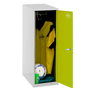 Image Simonrack Spind SIMONLOCKER DISM SINGLE grau, grün 8425437118029, 1 Schließfach 40,0 x 50,0 x 91,5 cm