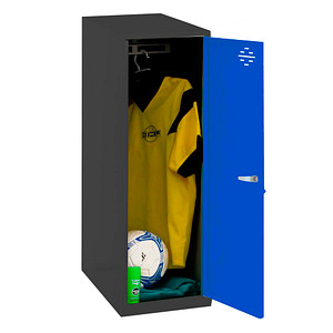 Image Simonrack Spind SIMONLOCKER DISM SINGLE anthrazit, blau 8425437118906, 1 Schließfach 40,0 x 50,0 x 91,5 cm