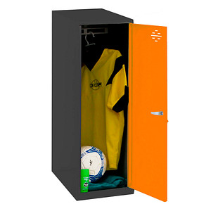 Image Simonrack Spind SIMONLOCKER DISM SINGLE anthrazit, orange 8425437118937, 1 Schließfach 40,0 x 50,0 x 91,5 cm