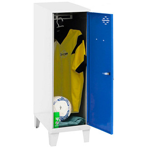 Image Simonrack Spind SIMONLOCKER DISM SINGLE weiß, blau 8425437120381, 1 Schließfach 30,0 x 50,0 x 101,5 cm