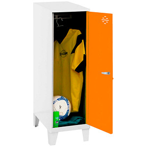 Image Simonrack Spind SIMONLOCKER DISM SINGLE weiß, orange 8425437120411, 1 Schließfach 30,0 x 50,0 x 101,5 cm