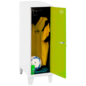 Image Simonrack Spind SIMONLOCKER DISM SINGLE weiß, grün 8425437120435, 1 Schließfach 30,0 x 50,0 x 101,5 cm
