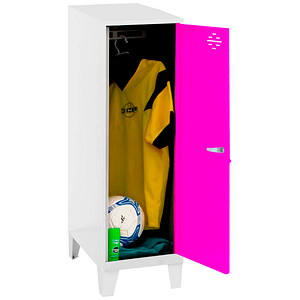 Image Simonrack Spind SIMONLOCKER DISM SINGLE weiß, pink 8425437120428, 1 Schließfach 30,0 x 50,0 x 101,5 cm